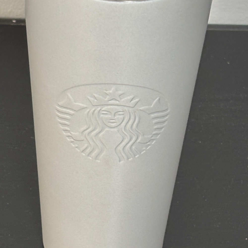 Starbucks Pearl White Tumbler with Clear Lid - Picture 2 of 5